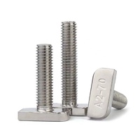 TONG 304/316 Stainless Steel T-Bolt Grade 4.8&6.8 Self Colored T-Shaped Photovoltaic Special Embedded European Standard 30 40 45