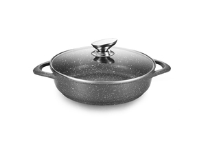 Gran oferta, cazuelas con revestimiento de piedra de granito antiadherente, cacerola, sartén Wok, ollas de cocina, juego de utensilios de cocina de aluminio fundido a presión - Product Image 2