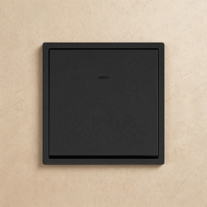 Interruptor de pared estándar europeo de 1 vía con indicador LED, interruptor táctil suave, PC ignífugo V-0, contacto plateado, 10A 250V, CE EMC - Product Image 1