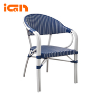 Chaises d'attente économiques, fauteuils bleus, mobilier de patio, chaises en rotin, chaises de salle à manger, chaises d'extérieur pour restaurant et jardin