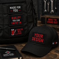 Patchs thermocollants brodés personnalisés faits à la main, faible MOQ, vente en gros, motifs étoiles tactiques et slogans moralistes pour sacs à dos, chapeaux et vestes