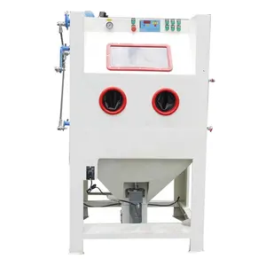 price nail painting robot High Pressure Sand Blasting Cabinet with Cart and Turntable