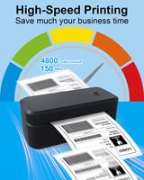 Impresora térmica de etiquetas Marklife X4 de 4 pulgadas en blanco y negro con software de edición gratuito para papel térmico de uso en supermercados y tiendas