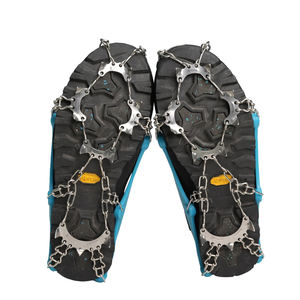 BOHU scarpe da trekking da esterno con 11 punte in acciaio inossidabile ramponi da neve manopole da ghiaccio tacchette da trazione antiscivolo borsa da arrampicata confezionata - Product Image 4