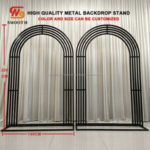 SMOOTH 2024 NUEVO Soporte de fondo de metal negro Soporte de arco de boda Negro para decoración de boda - Product Image 2