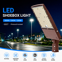 300 W Commercial LED Area Lighting Crépuscule Monté 300 Watts Led Shoebox Lampadaire pour Parking Corps En Aluminium IP65 Puissance