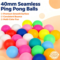 Balles de ping-pong colorées pour fêtes, balles de tennis de table en plastique, logo personnalisé accepté pour les jeux d'enfants et la décoration de la maison
