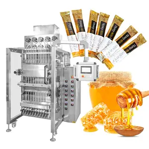Coraamp fully automatic 4 lane 6 lane weighing with liquid stick honey/ketchup packing machine