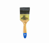 Pinceau à peinture noir personnalisé en poils naturels pour toutes les peintures à base de latex et d'huile, ainsi que les teintures et vernis, avec manche en bois