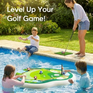 Ensemble de jeu de golf gonflable en PVC pour piscine, green de golf flottant avec balles adhésives, idéal pour les fêtes estivales en jardin, cadeau d'anniversaire pour la famille - Product Image 6