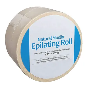 Groothandel Custom Hoge Kwaliteit Ongebleekt Mousseline Epilton Rolls Calico Papier Ontharingshars Remover Strips Wax Roll