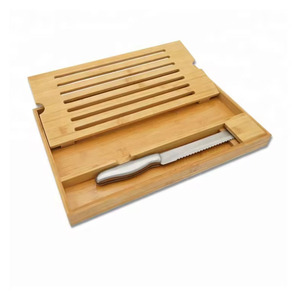 Bandeja para cortar pan de bambú Zhongshuo con recolector de migas para uso en la cocina - Product Image 5