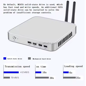 Intel Core I3 6100 CPU <span class=keywords><strong>8</strong></span> USB portları ile güçlü Mini PC 4GB DDR4 Video bellek 2 görüntüler SSD sabit disk Linux OS WiFi - Product Image 5