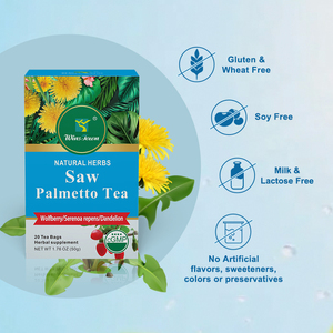 Rimedio naturale per il supporto della prostata per la cura del tratto urinario e per il mantenimento dell'equilibrio degli uomini a base di erbe ha visto il tè Palmetto - Product Image 3