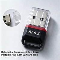 Adaptateur USB BT6.2, mini dongle sans fil BT, plug and play, connexion stable pour PC, ordinateur portable, ordinateur de bureau, casque, haut-parleur, souris, clavier