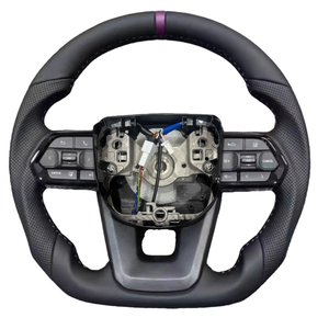 Volant de voiture en cuir noir avec surpiqûres <span class=keywords><strong>sport</strong></span>, directement de l'usine, compatible avec <span class=keywords><strong>Toyota</strong></span> <span class=keywords><strong>Corolla</strong></span> Land Cruiser LC300 LC200 LC79 N80 - Product Image 6