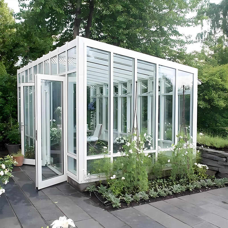 Module Sun Room Modern Modular Prefab Four Season Sunroom with Polygon Roof Tempered ...