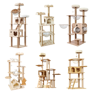 Fornitura diretta dalla fabbrica OEM & ODM multifunzionale gatto torre Pet mobili moda in legno gatto albero - Product Image 2