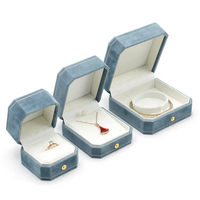 Boîte à bijoux vintage en cuir PU octogonal, couleur personnalisée, coffret cadeau, étui de rangement à fermeture magnétique pour bijoux de mariée