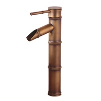 Robinet de lavabo en laiton antique avec design en bambou Robinet de salle de bain Robinet de lavage Robinet mitigeur de cuisine antique