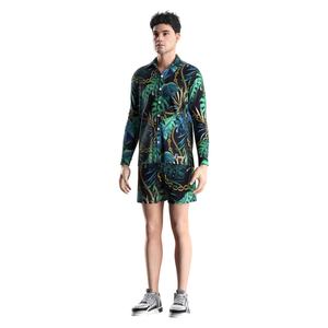 Camisa de Manga Larga a Rayas para Hombre, de Secado Rápido, con Botones y Estampado Floral, Estilo Casual, Ecológica, para la Playa, Primavera y Verano - Product Image 5