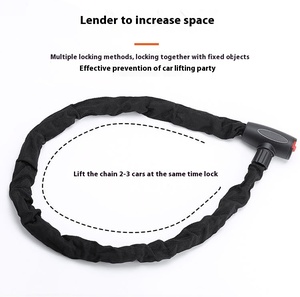 Antivol de chaîne robuste pour moto et vélo, en acier renforcé, avec 2 clés - Product Image 5
