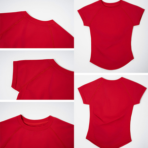 Maglietta Sportiva DFYN con Collo a Girocollo, Alta Elasticità, Traspirante, Aderente, Senza Cuciture, Top a Maniche Corte per Fitness - Product Image 6