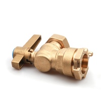 Vanne de compteur d'eau en laiton verrouillable de type italien antivol Maroc DN20
