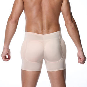Calzoncillos bóxer para hombre, negros, acolchados, realzadores de glúteos, moldeados, tipo boyshort, tallas S-6XL - Product Image 4