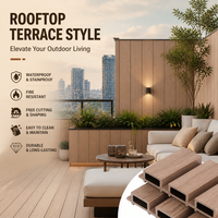 Livraison rapide, revêtement extérieur WPC, co-extrusion, décoration de villa, revêtement composite bois-plastique, imperméable, anti-corrosion, L