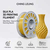 Filament PLA Soie OEM ODM 1,75 mm 1 kg, Matière 100% Vierge, Haute Vitesse pour Imprimante 3D, Sans Filamentage, Lisse, Brillant, Faible Odeur