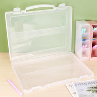 YUZMEI - Cajas de Almacenamiento de Plástico, Maletín para Documentos, Carpeta Transparente, Portafolio, Maletín A4 con Asa