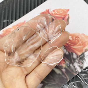 Pièces d'imitation de coquillages en acrylique, pendentifs transparents pour décorations de mariage et de Noël, accessoires de bijoux DIY - Product Image 2