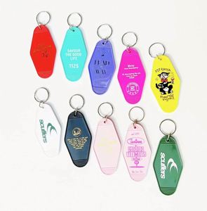 Promotion Custom Logo Blank Plastic Retro Hotel Tags Keychain Motel Keyrings Room Number <b>Key</b> <b>Chain</b> - Product Image 4
