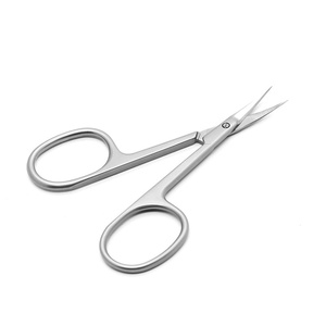 Tijeras profesionales ultrafinas para uñas y cutículas, tijeras curvas para cutículas de acero inoxidable para manicura rusa, punta de hoja afilada - Product Image 4