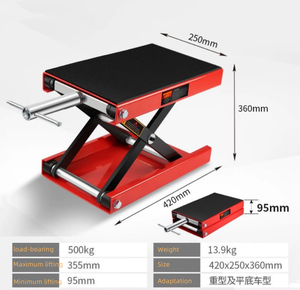 <span class=keywords><strong>Elevador</strong></span> de tijera central para motocicleta de cubierta ancha, soporte de reparación de gato, soporte de manivela para bicicletas - Product Image 5
