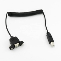 Câble d'imprimante USB 2.0 mâle à angle droit, type B mâle, enroulé, 3A, charge rapide, tressé, conducteur en cuivre pur pour ordinateur/scanner