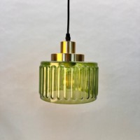 Lampes suspendues en laiton industrielles populaires pour usine, luminaires suspendus modernes en verre LED en forme de fleur