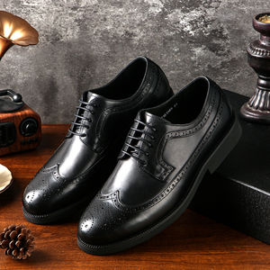 Zapatos Derby de Cuero Genuino de Italia Estilo Vintage para Hombre con Diseño Brogue Parte Superior Casual Plantilla de EVA Impermeables para Negocios Fiestas y Uso Diario - Product Image 2