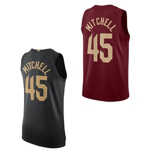 Taille adulte unisexe personnalisée # Maillot de basket-ball d'hiver sans manches <span class=keywords><strong>Donovan</strong></span> <span class=keywords><strong>Mitchell</strong></span> 45 - 100% polyester antibactérien brodé - Product Image 2