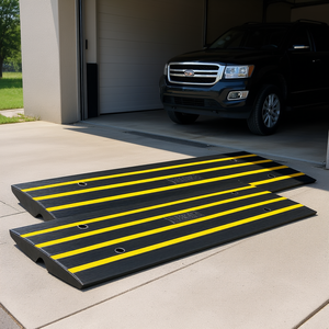 Rampe de trottoir en caoutchouc Weigole, hauteur 2,6 pouces, rampes de passage pour allée, ensemble extensible complet pour chargement en garage, capacité 33069 lb - Product Image 2