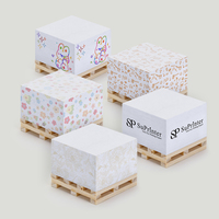 Cube de mémo en papier à 4 côtés, bloc-notes autocollant, bloc-notes personnalisé, cubes carrés