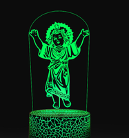 Lampes 3D Illusion Personnalisées Créatives Anime Religion Jésus Styles Chrétiens