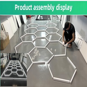 15x chi tiết rửa xe ánh sáng showroom hội thảo chiếu sáng làm việc Hex hình lục giác nhà để xe tổ ong lục giác Đèn LED Đèn - Product Image 4