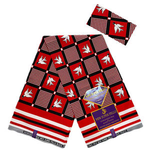 नए सुपर फेलो थोक उच्च गुणवत्ता 6 गज प्रति टुकड़ा 100% पॉलिएस्टर अफ्रीका मोम डबल प्रिंट कपड़े - Product Image 3