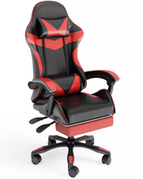 Chaise de bureau gamer pivotante en cuir rose, réglable en hauteur, avec repose-pieds, pour bureau à domicile – Meubles personnalisés et abordables