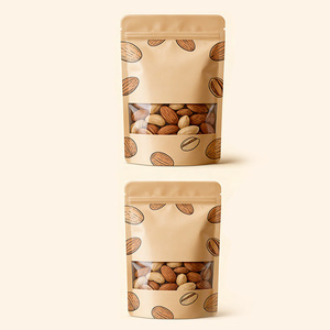 Custom Printed Eco-Friendly Recyclable PET+VMPET/AL+PE Moisture Proof Brown Paper Zipper Stand-Up Pouch for Pet Food Packaging - Product Image 3