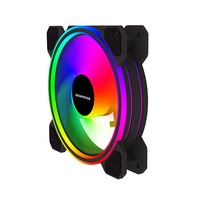 Ventilateur de refroidissement PC LED RGB 1200 tr/min 120 mm à roulement fluide 25 dBA 37,8 CFM 30 000 heures pour boîtier d'ordinateur