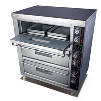 Industriële 3-dekken 6-bakplaten elektrische bakoven met hoge efficiëntie, van roestvrij staal, multifunctioneel, voor restaurants