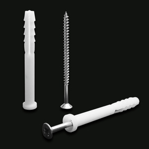 Vis d'expansion en plastique M8 à filetage grossier pour fixation murale d'armoires - Product Image 1